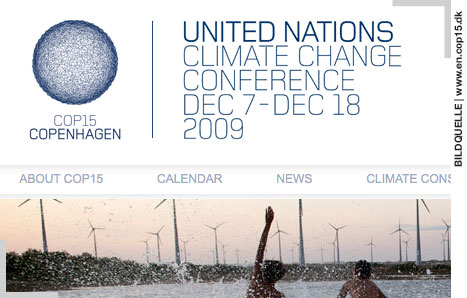 Bild: Screenshot Klimakonferenz Homepage